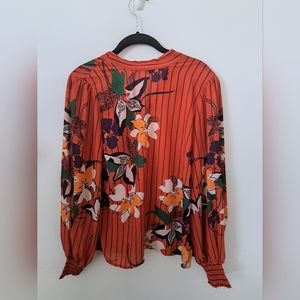 Fashion Nova brunt orange blouse